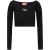 Geribbelde Breisel Crop Top