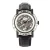 Reign Stavros automatisch skelet horloge met leren band
