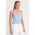 Korte Halterribbelblouse met Steendetail