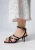 Wittchen Dames leren sandalen met bandjes op een hoge hak, zwart