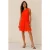 Mouwloze jurk met asymmetrische overlay