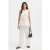 Ronde Hals Plissé Blouse met een Ceintuurdetaillering
