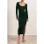 Reiss Knitted Wrap Dress Green