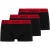 Hugo Boxershorts met herenlogo (3-pack) (Zwart, Rood)