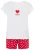 VIVANCE Korte pyjama  rood / wit