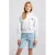 America Today gemêleerde hoodie met backprint – grijs