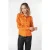EsQualo Blouse Basic Flower Jacquard Pumpkin