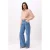 TRENDYOLMİLLA Dames Blauw Effen Wijde pijp Hoge taille Jeans