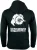 Heren Wandelhoodie Fleece Hoodie Outdoor met Logo Zwart