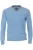 Redmond Casual Regular Fit Trui V-hals lichtblauw, Effen