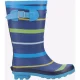 Cotswold Stripe Wellington Rubberen Jongens Blauw/Groen/Gele Regenlaarzen