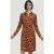 EsQualo Dress Wrap Leopard Skins Velours Print