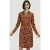 EsQualo Dress Wrap Leopard Skins Velours Print