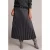 Yest Curve Plus Size A-lijn plooirok met ceintuur – grijs