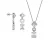 Orphelia Dames 925 Sterling Zilveren Set: Ketting-Pendant + Oorbellen – Zilver SET-5919