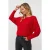 EsQualo Sweater Batwing Lurex Red