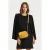 Coccinelle Leather Cross Body Bag With Chain Strap In Yellow