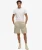 Cargo Short met Contrasterende Stiksels Relaxed Pasvorm Beige