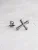 REYTEL Oorbel ‘CHROME CROS’  zilver