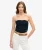 Bandeautop met Smokwerk Blauw