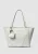LA FIERA Leren Tote Bag in Gebroken Wit