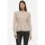 VILA gebreide gemêleerde trui met peplum – ecru