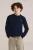 WE Fashion trui donkerblauw fijn gebreid