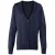 Premier Dames/dames knoop door V-hals gebreid vest met lange mouwen (Marine)