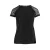 Zwarte Top met Voile mouwen in Stretch Jersey Duurzame stof.