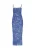 faina Jurk  donkerblauw / wit