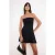 TRENDYOLMİLLA Dames Zwart Effen Kort / Mini Mouwloos Casual Skater Jurken
