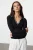TRENDYOLMİLLA Dames Zwart Colorblock Lang Getailleerd Blouses