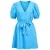 OBJECT broderie korte jurk met ceintuur – blauw