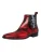 Jeffery West Chelsea-Laarzen Van Gepolijst Leer Met Schedel, Rood
