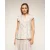 Gestreepte blouse met borduursels en kantdetail met ruches aan de mouwen