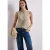 Street One Dames Jersey gilet met ronde hals in Beige