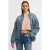 Overmaatse Lange Denim Pufferjas