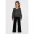 Anytime fluwelen wide leg broek zwart