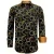 Luxe Satijn Overhemd Heren Print – 3078NW – Zwart / Bruin