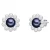 Valero Pearls Oorbellen  donkerlila / zilver / parelwit