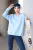JUSTEVER Crew Neck Basic Patroon Blauw Dames Sweatshirt Trainingspak Top – Aura