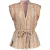 Geisha Gilet Sand/camel/blue