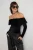 TRENDYOLMİLLA Dames Zwart Effen Lang, Getailleerd Bodys