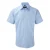 Russell Herenshirt met korte mouwen Visgraatwerk Shirt (Lichtblauw)