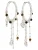 Pilgrim Oorbellen ‘Mylan’  donkerbruin / zilver / transparant