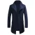 Allthemen herenwollen jas winter zakelijk slim fit reversjas marineblauw