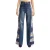 Flared Jeans met geweven streepdetails hoge taille dames It’s Basic