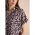 Cecil Dames Overhemdblouse met leoprint in linnenmix in Rood