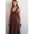 TOPSHOP maxi jurk bruin