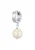 KUZZOI Oorbel  zilver / parelwit